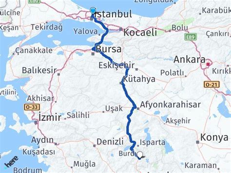 Bucak istanbul arası kaç km